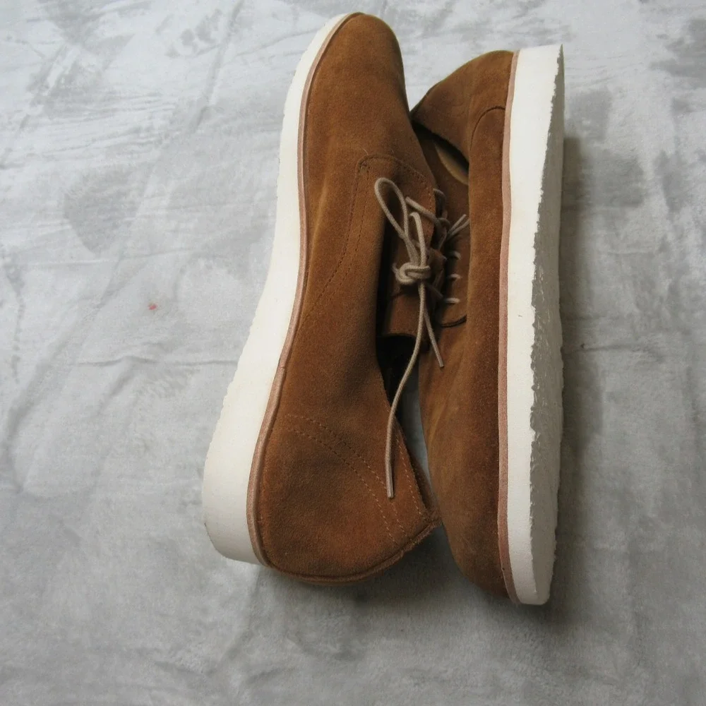 Nisolo Mens Shoes 11 Brown Suede Leather Oxford Lace Up‎ Casual Light $159 NEW